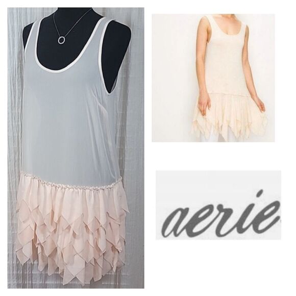 AERIE Sleeveless Ballerina Sheer Tunic Top Dress - Picture 1 of 15